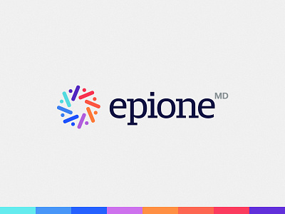 Epione MD bold brand brand design branding color colorful connection design geometric health health care healthcare logo logo design med medicine minimal modern people simple