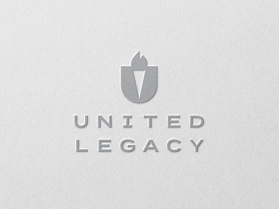 UNITED LEGACY | Unused brand branding design development flame legacy light logo logo design minimal mockup paper real estate shield simple texture torch u unite united