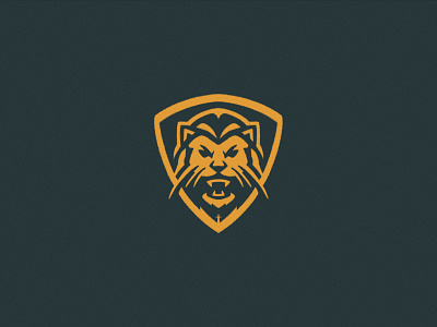 Lion's Den | Sketch badge branding crest cross design exercise fit fitness gym ipad lion logo minimal nutrition procreate sketch sports teeth