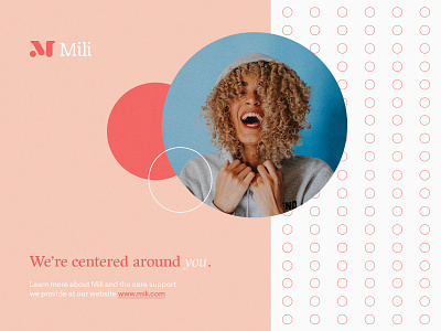 Mili | Exploration bold brand branding cancer care connection design health logo logo design m medical mili minimal pattern simple smile technology type