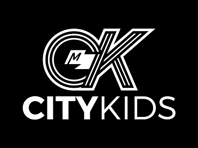 City Kids Logo black and white branding church design flag logo ministry youth