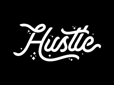 Hustle Typography design diamonds hustle lettering script typography