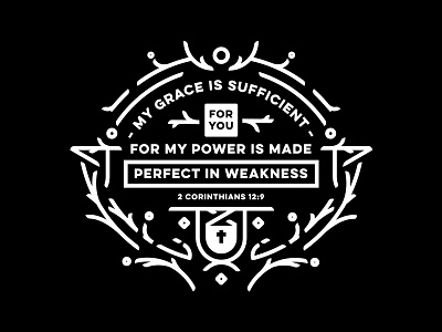 Perfect Weakness Badge badge cross design illustration typography