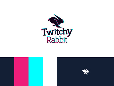 #thirtylogos 03- Twitchy Rabbit branding bunny challenge glitch logo thirty logos thirtylogos twitchy rabbit