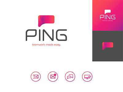 #thirtylogos 04- Ping branding challenge chat gradient icon icons logo tech thirty logos thirtylogos