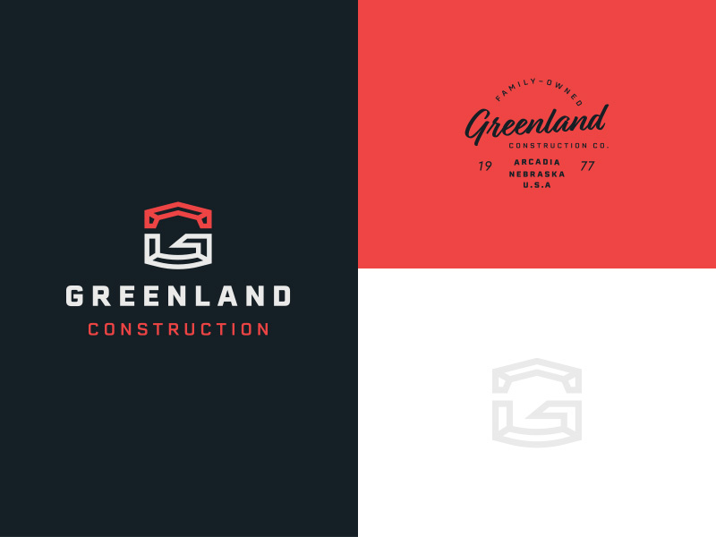 Greenland Construction Logo Concept by Brennan Burling on Dribbble
