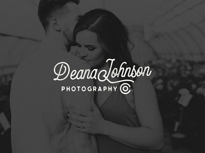 Deana Johnson Photography brand branding design font hand hand written logo logo design photo photography script signature texture vintage written