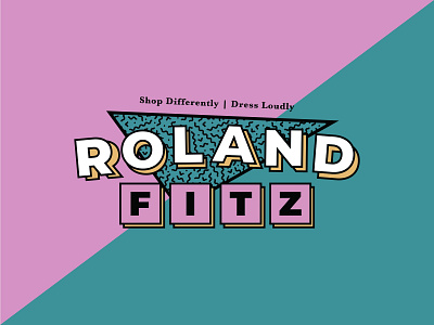 Roland Fitz | Final Logo 90s bold brand brand design branding clothing design logo logo design nineties pattern retro vintage