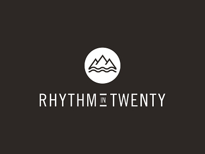 Rhythm In Twenty | Brand Identity bold brand brand design circle circle logo design icon logo logo design minimal ministry mountain logo mountains rhythm rhythm in twenty simple twenty wave waves