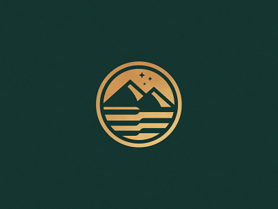 🗻🗻 bold brand design branding camp circle design geometric icon logo logo design minimal mountain mountains seal simple star stars waves