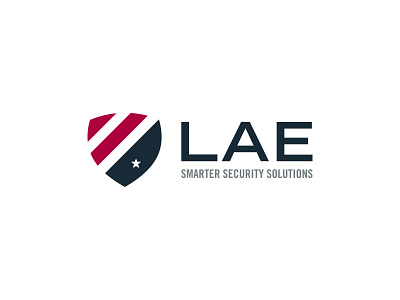 LAE | Brand Identity america brand brand design brand designer logo logo design patriotic security shield shield logo solutions star stripe stripes system united states
