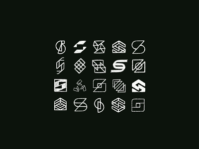 S Architecture Logo Sketches bold brand branding concepts design icon logo logo design minimal procreate simple