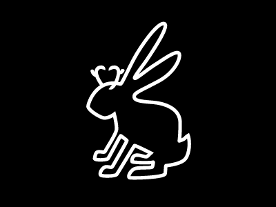 Jackalope Heart animals branding design illustration logo