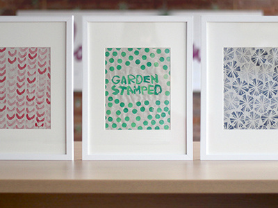Veggie Stamping pattern printmaking stamping textiles