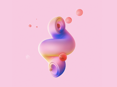 corkscrew spin 3d abstract c4d character render