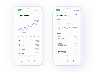 AEX Wallet analytics appdesign cryptodesign cryptowallet design figma illustration interface mobile ui ux