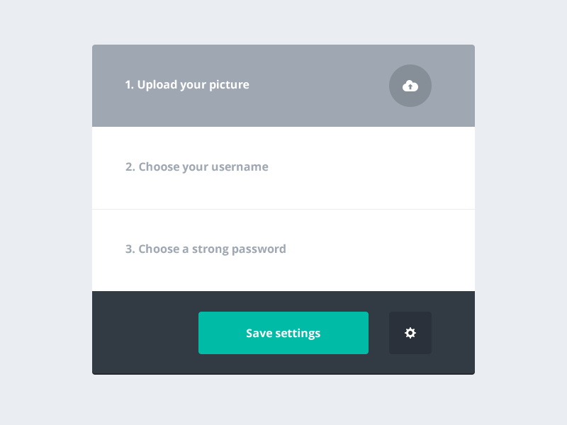 Account setup by Jeffrey de Groot on Dribbble