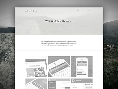 Portfolio Redesign clean flat landingpage personal portfolio redesign simple sketch website