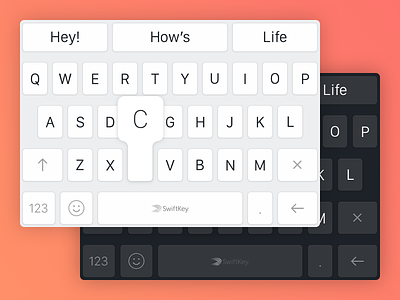 SwiftKey Themes request dark freebie ios keyboard message mobile simple swiftly text themes typing ui