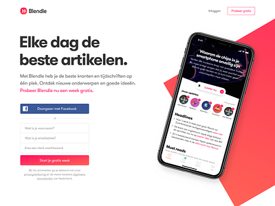 New Blendle Audio Landingpage