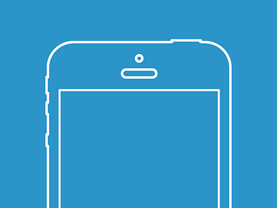 Vector iPhone 5 Wireframe Freebie blue download freebie iphone ui wireframe