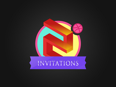 2 invitations basketball dribbble invitations number