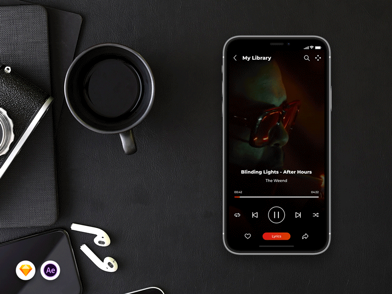 Music Player Concept adobexd aftereffects clean concept design dribbble photoshop sketchapp uidesign