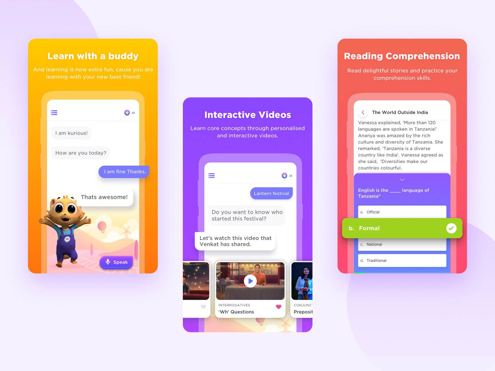 Think and Learn English | 1-8 - Playstore UI by Sabari Nair on Dribbble