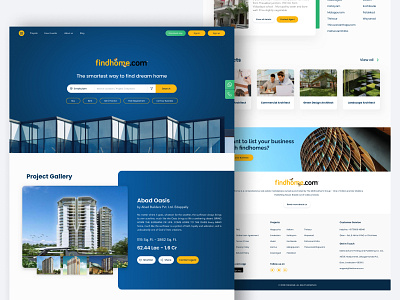 Website Design : landing page : Findhome.com branding concept design figma user interface ux