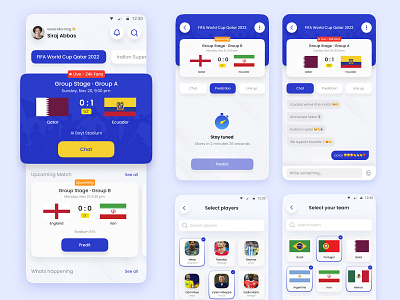Fan App - FIFA World Cup Qatar 2022 clean concept design dribbble fifa figma mobile application product qatar ui ux worldcup 2022
