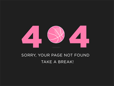 404 Page not found motion graphics ui design webdesign