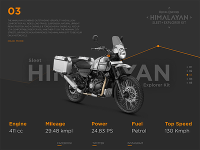 Himalayan Sleet+ Explorer Kit bike icons socialmob ui design webpage