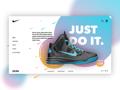 Nike! illustration nike uidesign website xd