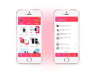 Dribbble Application Concept UI design adobexd dribbble ios uidesign