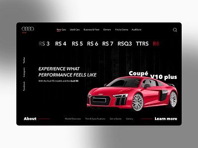 Audi Website concept design