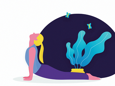 Yoga Illustration 2K18 2018 concept dribbble illustration