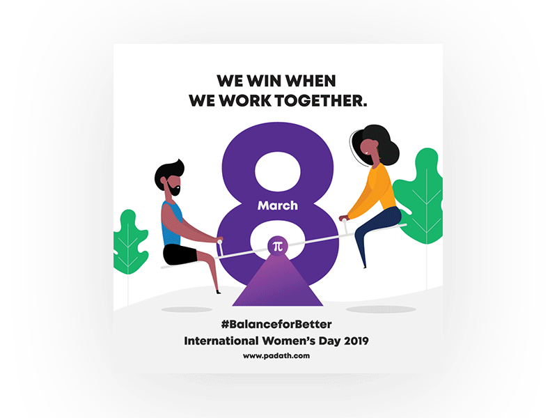 Happy Women's Day ❤️ #BalanceforBetter #IWD2019 clean design dribbble graphicdesign illustration socialmob vector
