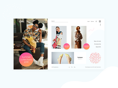 Fashion Web UI design adobexd clean concept design dribbble graphicdesign ui uidesign