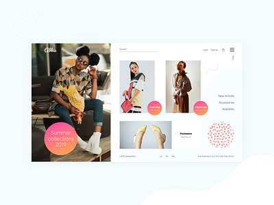 Fashion Web UI design