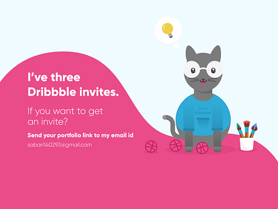 Dribbble Invite Giveaway :) clean design dribbble illustration vector