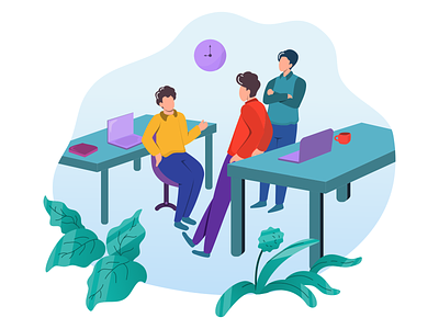 Teamwork Discussion Illustration