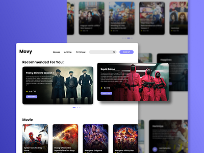 Movy app design ui ux