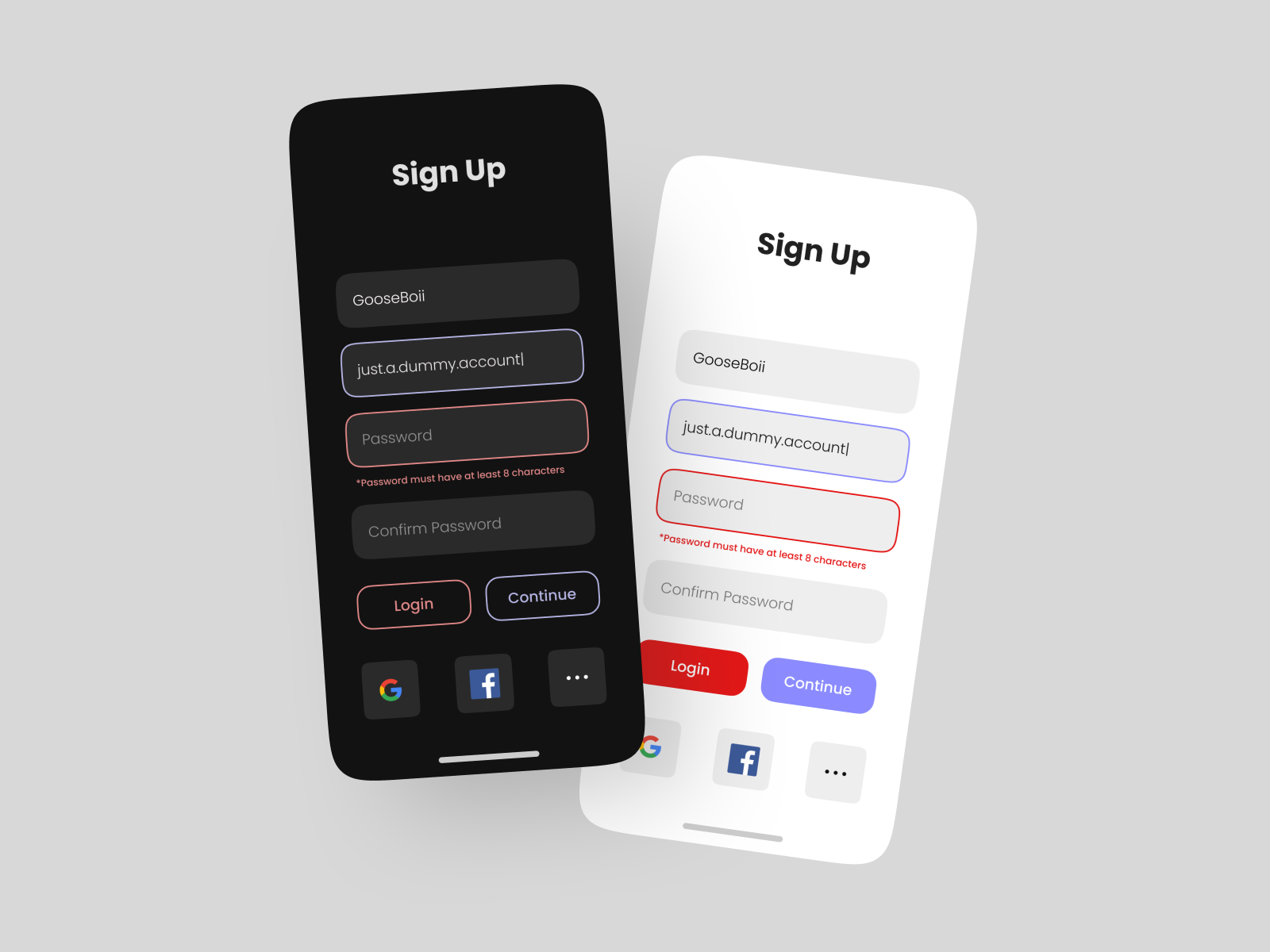 UI Design #1 - Sign Up Design by GooseBoii on Dribbble