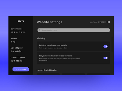 DailyUI #7 - Settings Page