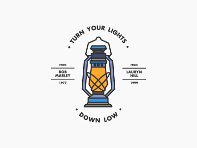 Turn Your Lights Down Low a badge a day badge branding challenge daily emblem futura illustration logo mark