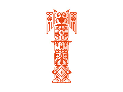 Totem a badge a day america branding challenge daily emblem futura illustration logo mark native totem
