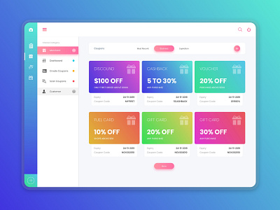 Offers dashboard adobe xd c android app app design branding coupon dashboard design discount figma offers online prototype shopping sketch stores ui web web app wireframe