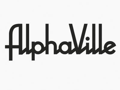 AlphaVille Ltd custom geometric hand-letttered identity lettering logo logotype modernism