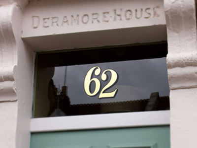 Gold Leaf Transom No.62 1shot brush gilding house number lettering sign sign painting transom window