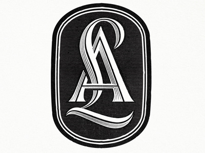 LetterAlley Monogram badge calligraphy custom lettering mark monogram serif swash type typography